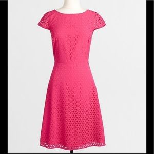 3 for $45 - J.Crew Pink A Line Laser Cut Dress